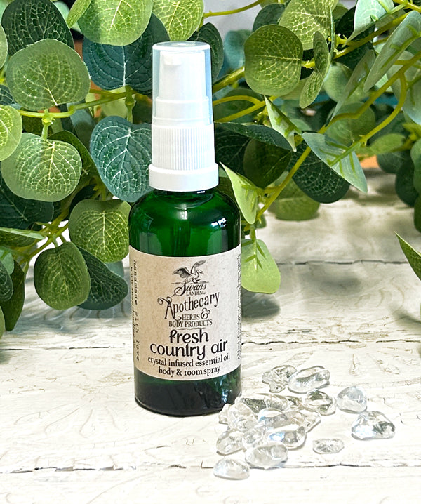 Fresh Country Air Crystal Infused Essential Oil Body and Room Spray