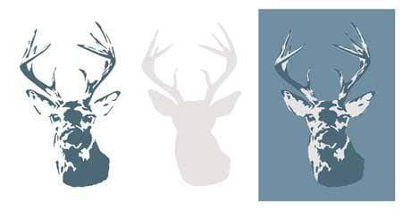 Deer Stencil 092 Reusable Animals Fauna and Wildlife Stencils and Templates