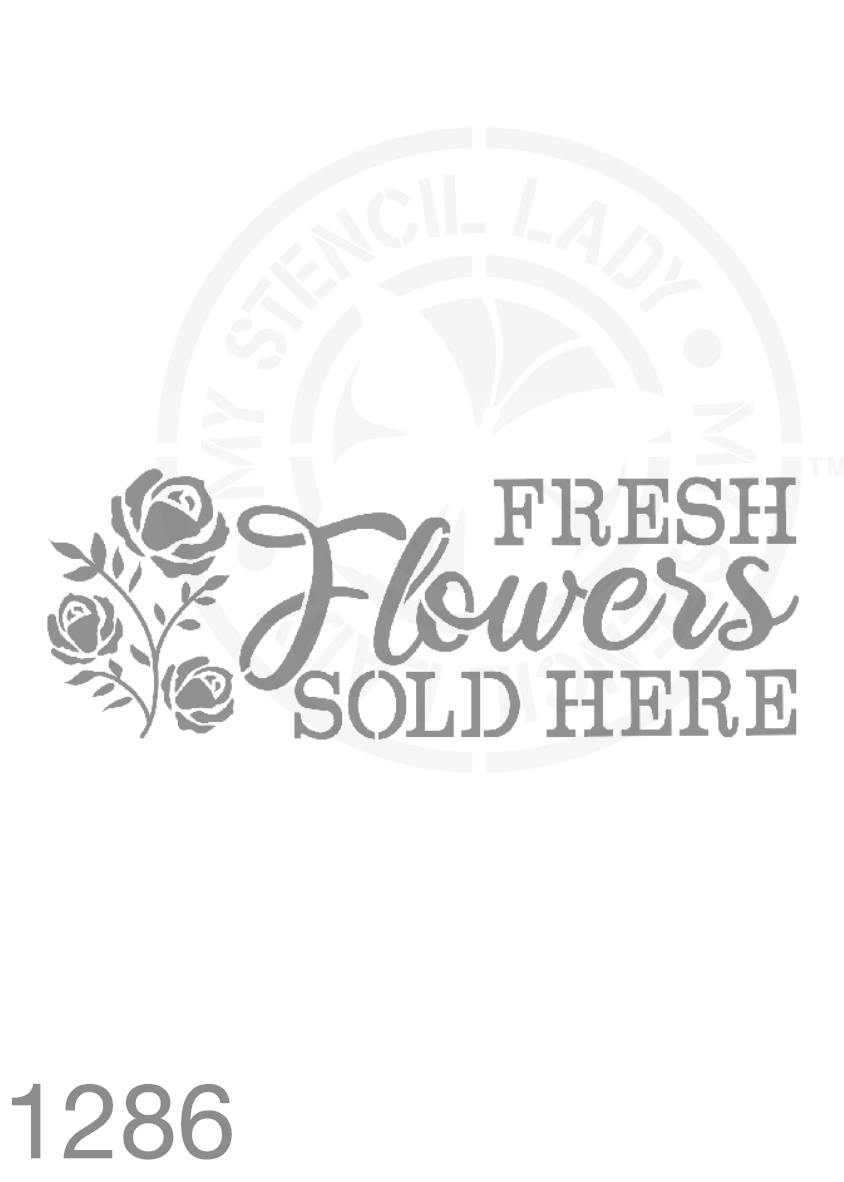 Fresh Flowers Stencil 1286 Roses and Flowers Reusable Floral Stencils and Templates