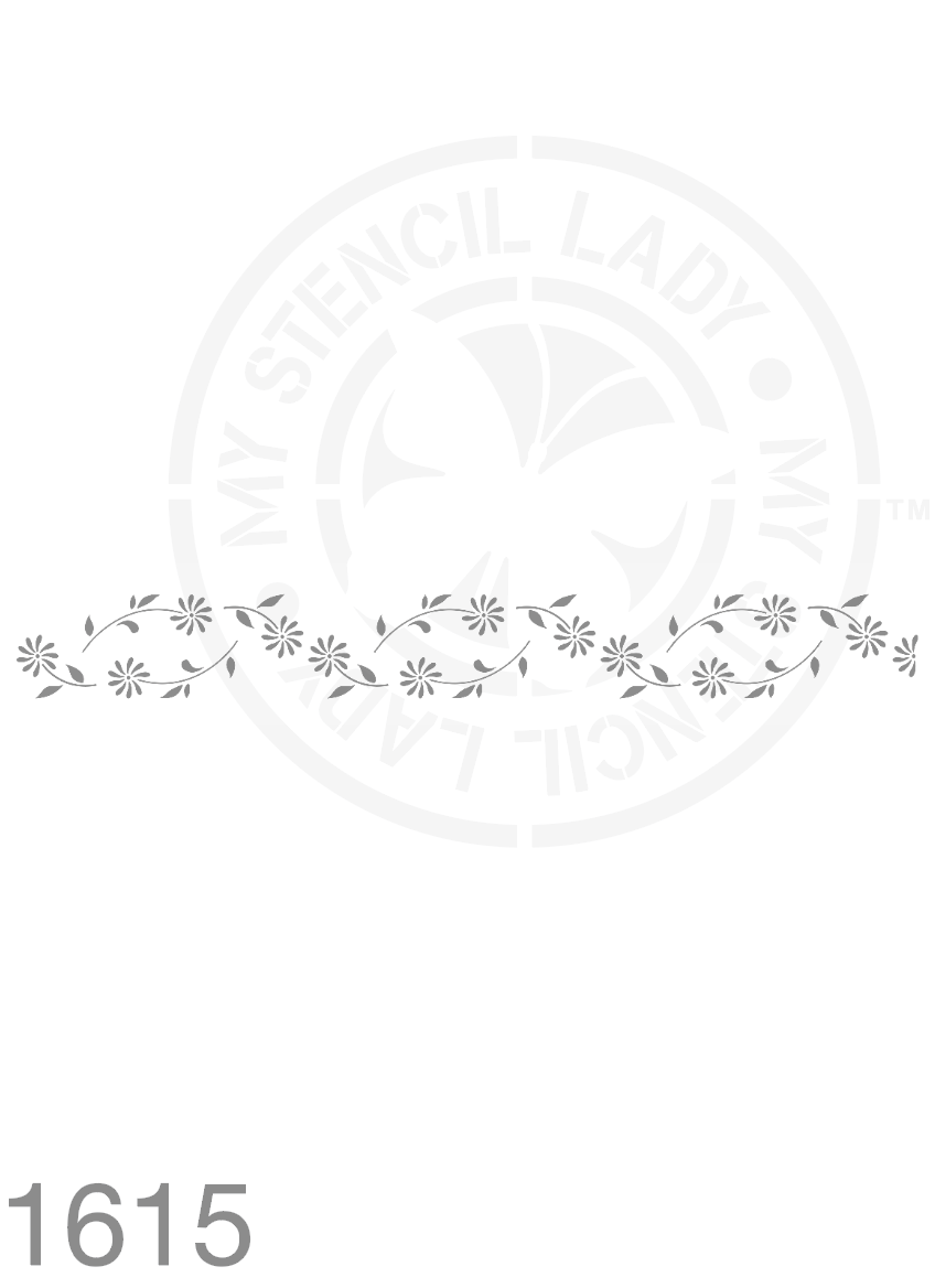 Long Thin Border Farmhouse Style Stencil 1615 Plants and flowers reusable stencils