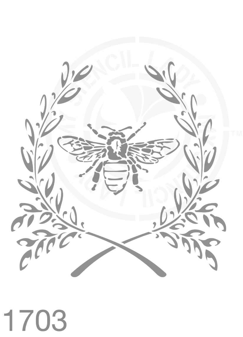 Bee Wreath Stencil 1703 Bees Animals Insects Stencils and Templates