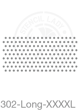 My Stencil Lady Stencil XXXXLarge Long - (15.2mmDot) 260x566mm Cutout (Sheet size 280x580mm) Stencil 302 Chalk Painting Furniture Decor Stencils