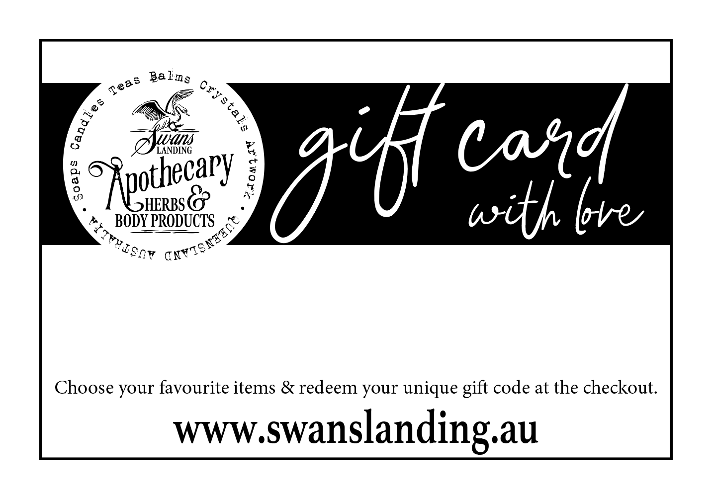 Swans Landing Apothecary Gift Card