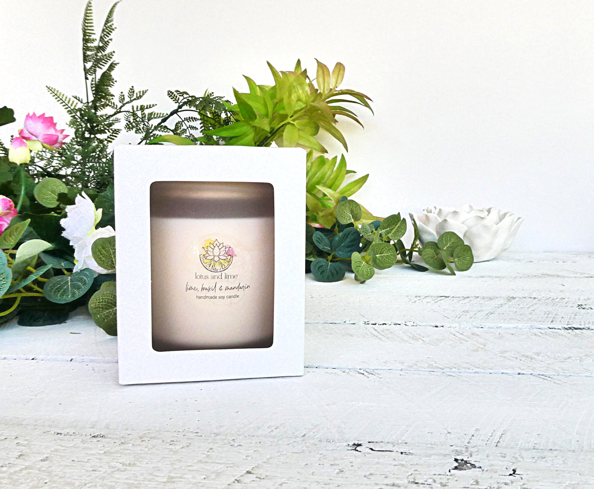 Soy Candle - Lime, Basil & Mandarin