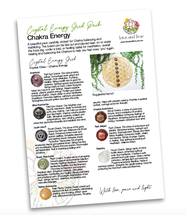 Chakra Energy D - Crystal Energy Grid Pack