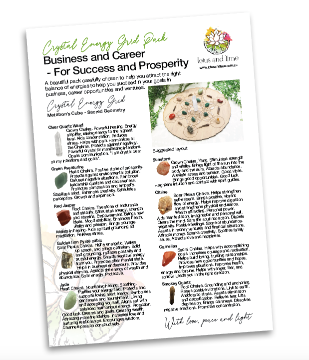 Business and Career - Success and Prosperity - Crystal Energy Grid Pack