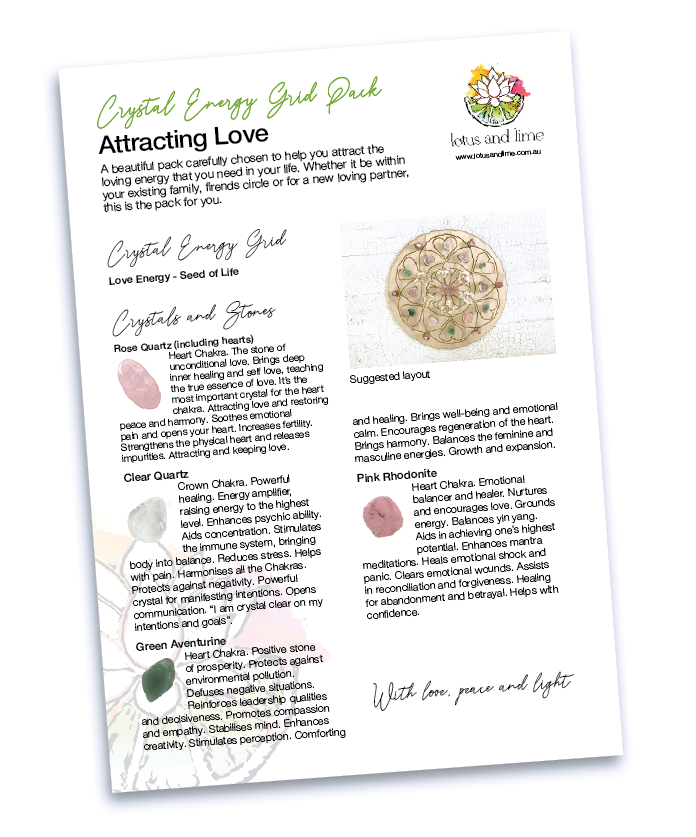 Attracting Love - Crystal Energy Grid Pack