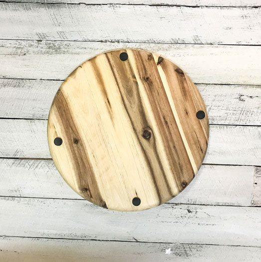 Lotus (White) Mandala Wooden Serving Tray