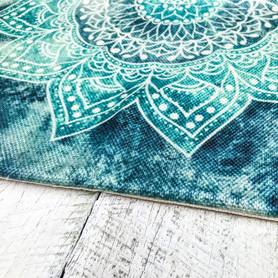 Aqua Blue Lotus Mandala Pillowcase