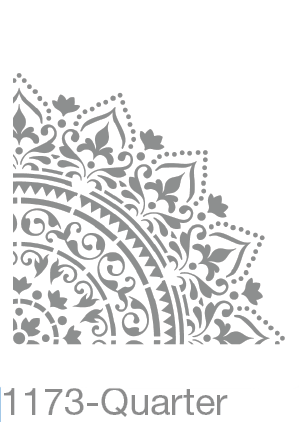 My Stencil Lady Stencil XXLarge - Quarter Design Making 750mm Diameter - 385mm Cutout (Sheet size 400x400mm) Stencil 1173 Chalk Painting Furniture Decor Stencils