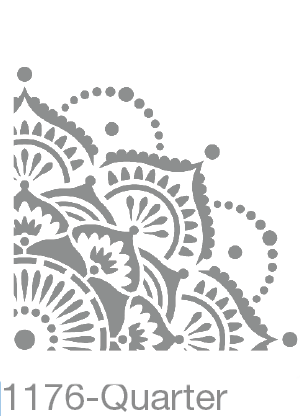 My Stencil Lady Stencil XXLarge - Quarter Design Making 750mm Diameter - 385mm Cutout (Sheet size 400x400mm) Stencil 1176 Chalk Painting Furniture Decor Stencils