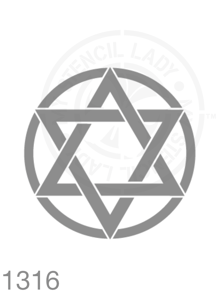 Star of David Stencil 1316