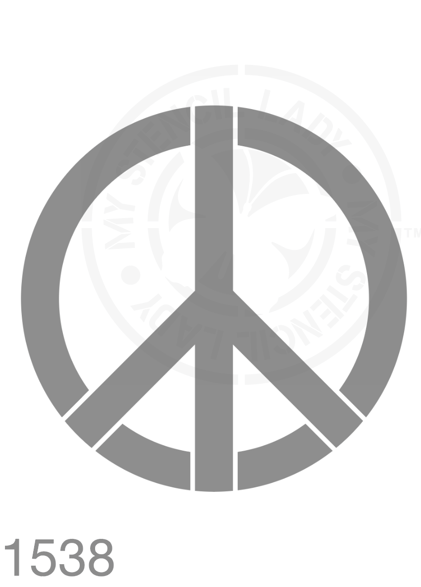 Peace Sign Stencil 1538