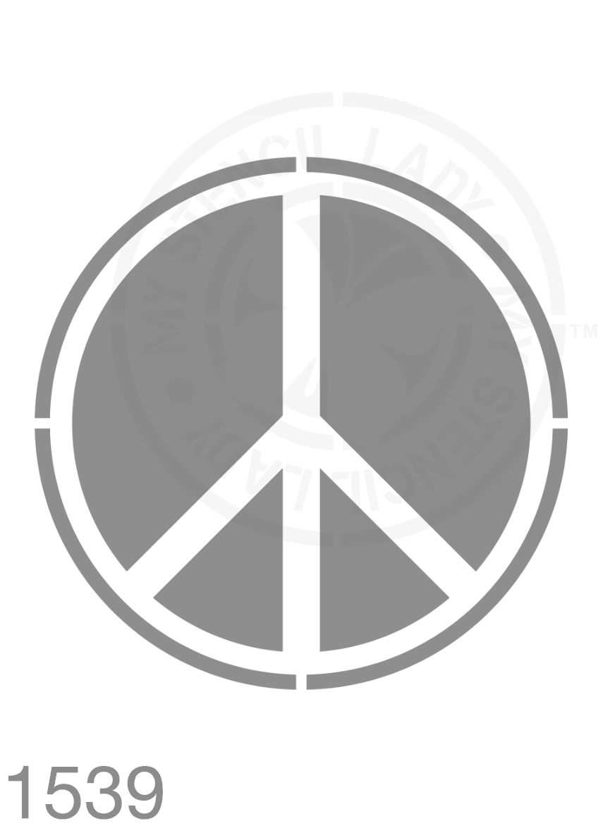 Peace Sign Stencil 1539
