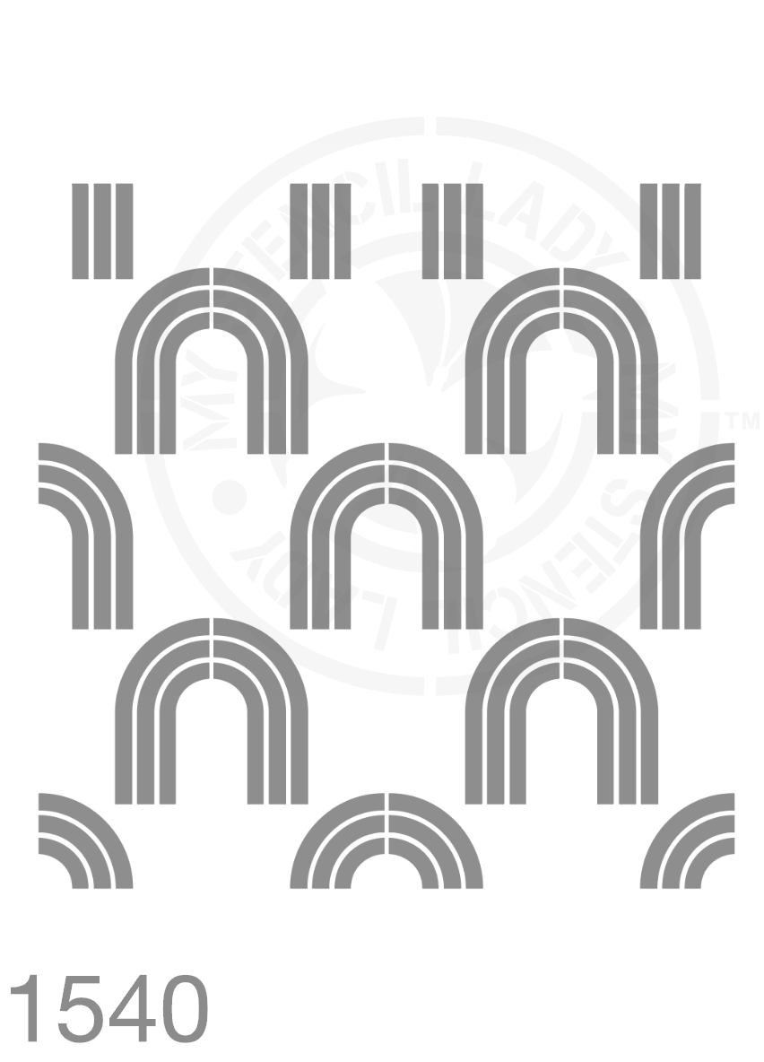 Rainbow Pattern Stencil 1540