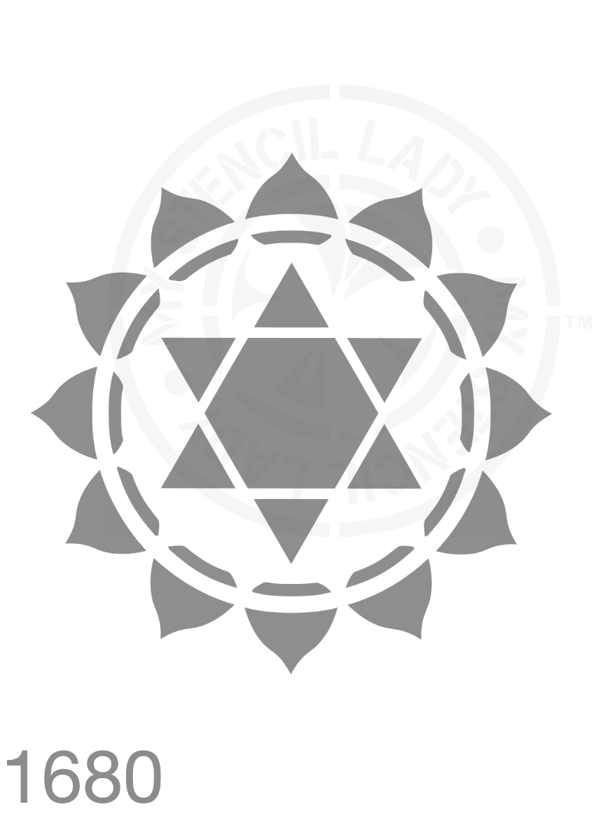 Heart Chakra Stencil 1680