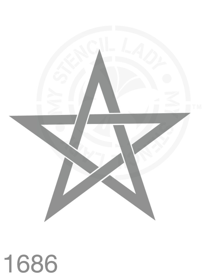 Pentagram Stencil 1686