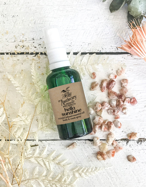 Hello Sunshine Crystal Infused Essential Oil Body and Room Spray