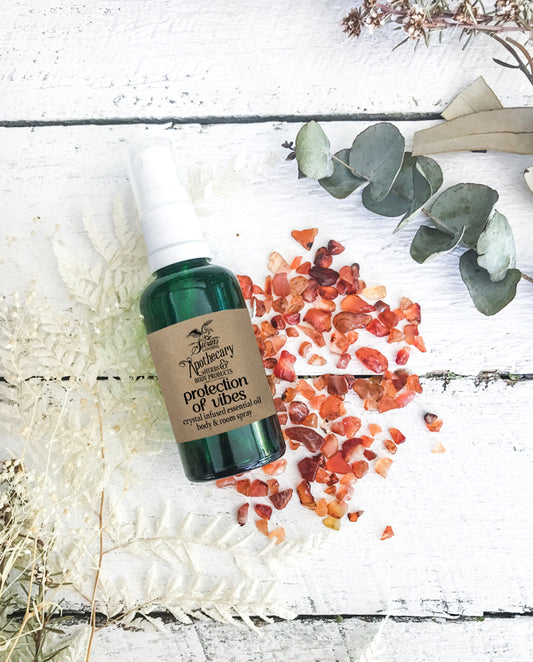 Protection Of Vibes Crystal Infused Essential Oil Body and Room Spray