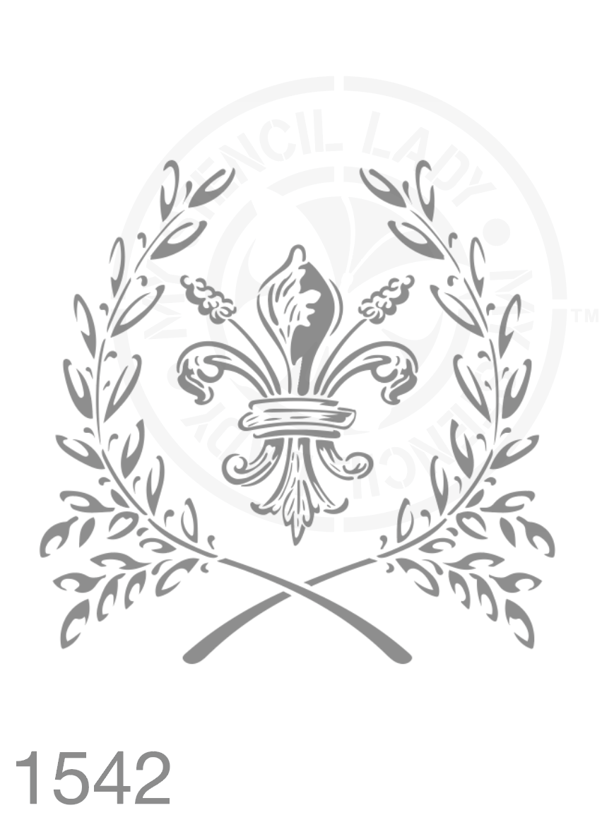 Fleur de lis Stencil 1542 French and Paris France Style Designs in Reusable Stencils and Templates