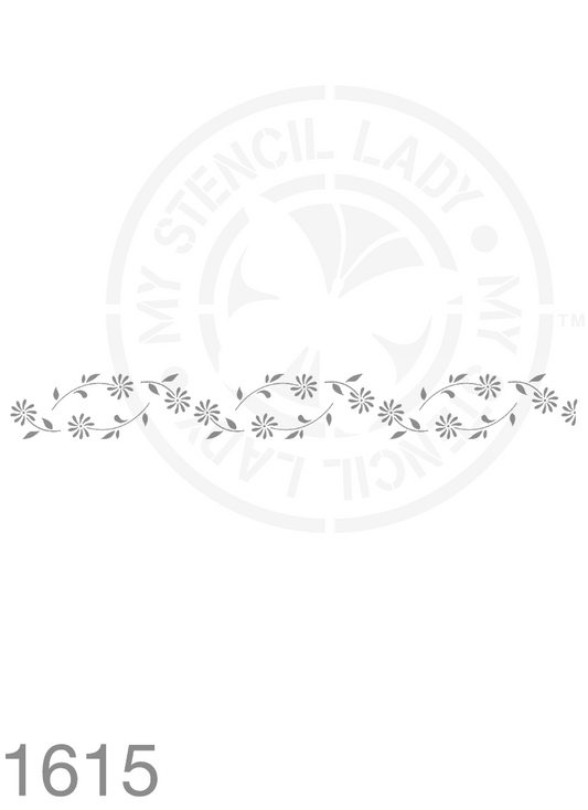 Long Thin Border Farmhouse Style Stencil 1615 Plants and flowers reusable stencils