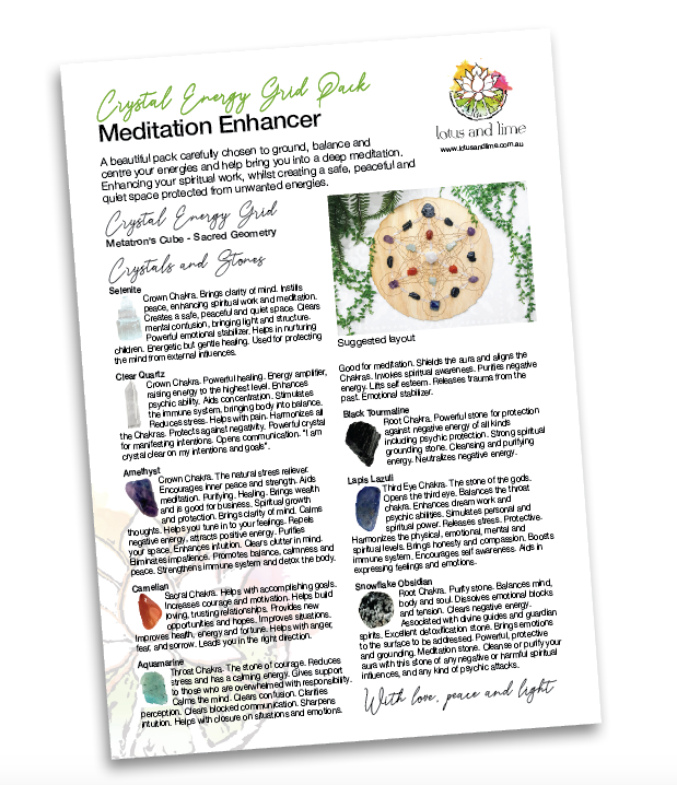 Meditation Enhancer A - Crystal Energy Grid Pack