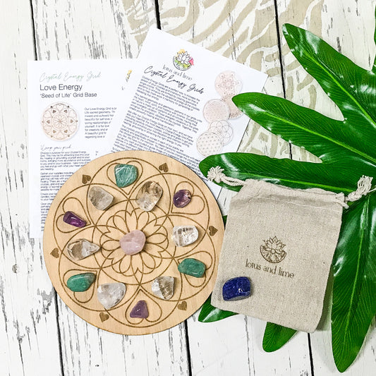 Love Vibrations B - Mini Crystal Energy Grid Pack