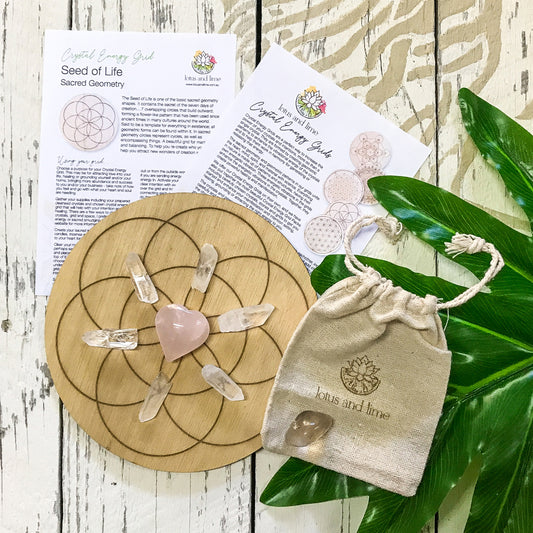 Love Starter A - Mini Crystal Energy Grid Pack