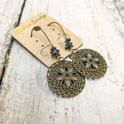 Boho Flower Mandala Earrings