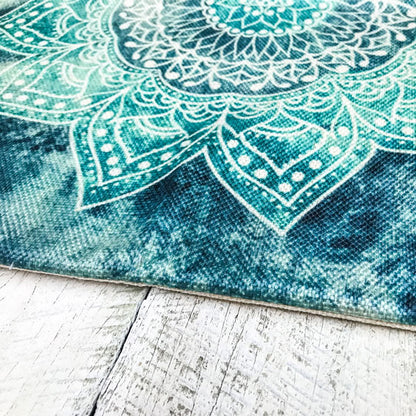 Aqua Blue Lotus Mandala Pillowcase