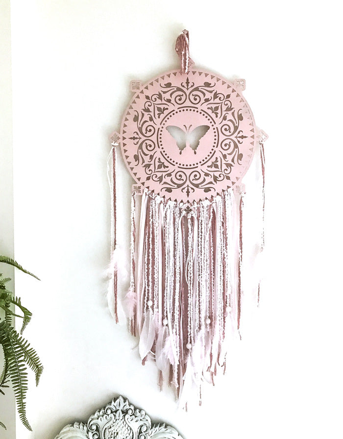 Pink Butterfly Dreamcatcher