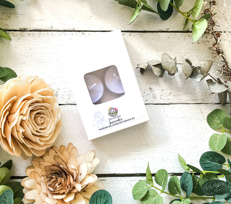 Soy Tealight Candles - Lavender - With Essential Oil