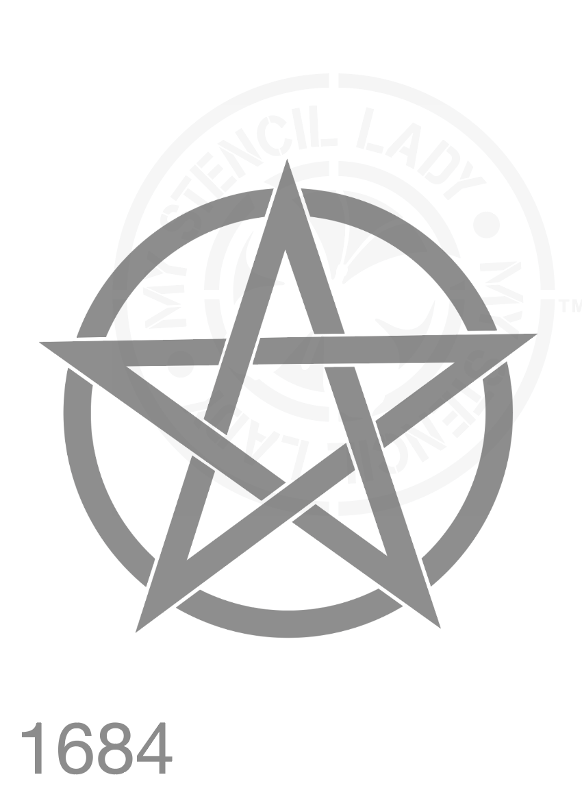 Pentagram Stencil 1684